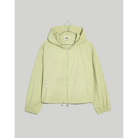 Madewell Light Green Hiking Hoodie Cropped Jacket Size Small - Picture 7 of 10
